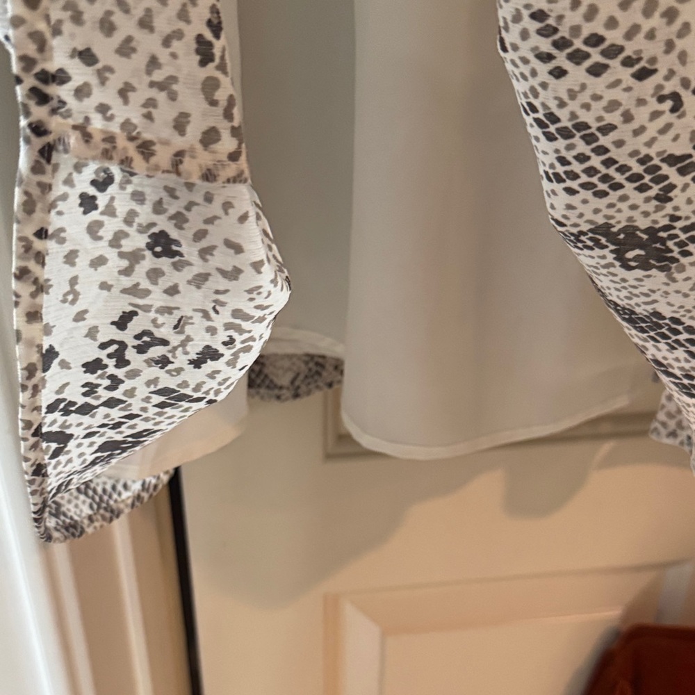 J. Crew Black and Gray Snake Print Long Sleeve Dress - Picture 4 of 4